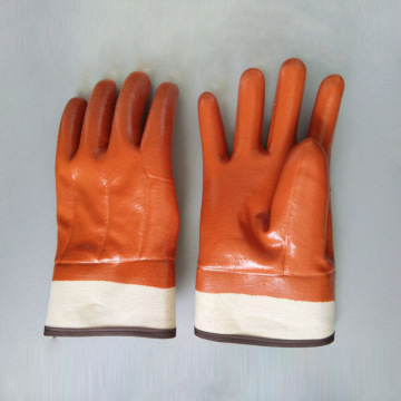 Brown PVC keep warm gloves with Foam Insulated