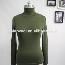 100% 18.5 Micron Merino Wool Women's Midweight Turleneck