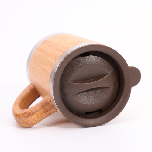 300ML Bamboo Stainless Steel Coffee Mug with Lid