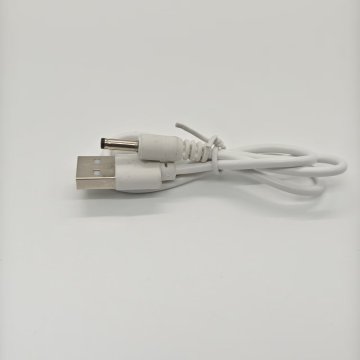 White USB-to-DC Power Cord Compatible with LED Lights & Mini Routers