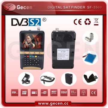 SF-3500 DVB-S2 full color LCD Digital satellite finder meter with 3.5 inch LCD display