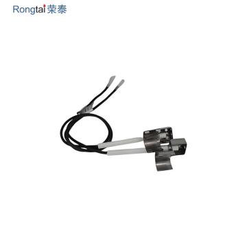 Spark plug ignition electrode needle for gas burner