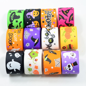 Wholesale Customized Halloween Wired Edge Ribbons for Party Decorations