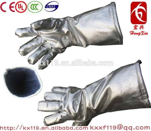 Direct Manufacturer 100% Aluminized Fabrics heat resistant cooking gloves