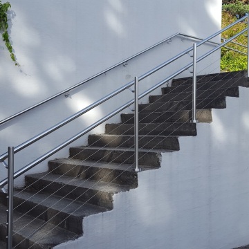 Indoor stair glass clip square handrail