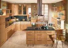 Oak Wood Apartment Kitchen Cabinet