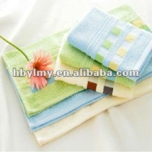 100%cotton plain dyed stripe face towel
