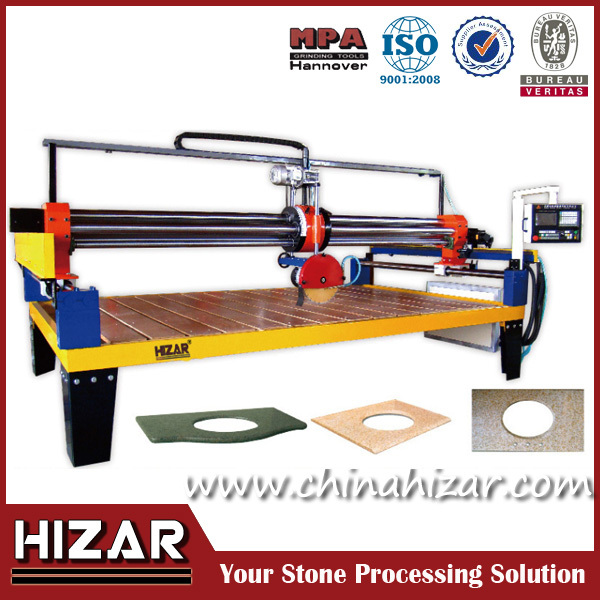 Hizar Auto Multi-function Countertop Machine for Cutting Profiling Grinding Milling Drilling and Rolling Table