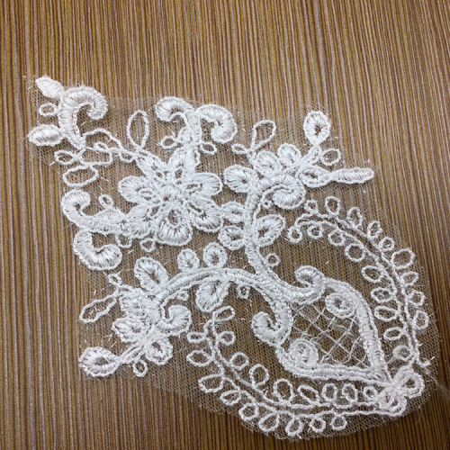 New line rope lace applique flower embroidery patch