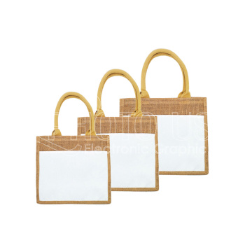 White Patch Sublimation Gusset Tote Bag