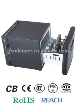 21L hotel mini bar without compressor,semi-conductor electric refrigerator,drawer thermoelectric mini bar refrigerator