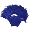 Chine leverancier Donkerblauwe fluwelen tas met blauwe string