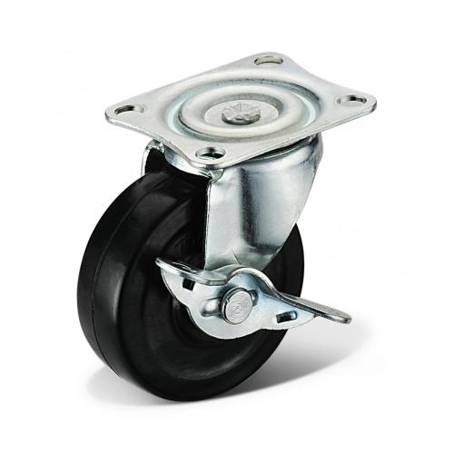 Hot sales Black Rubber Brake Caster Wheel