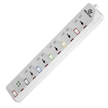 5 Outlets 2USB High Quality Extension Socket