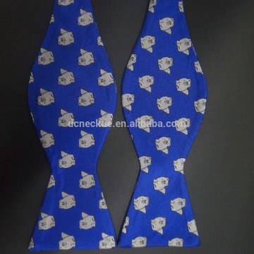 wholesale bow tie with cat logo in blue
