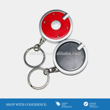 classic round cheap plastic torch light key chains