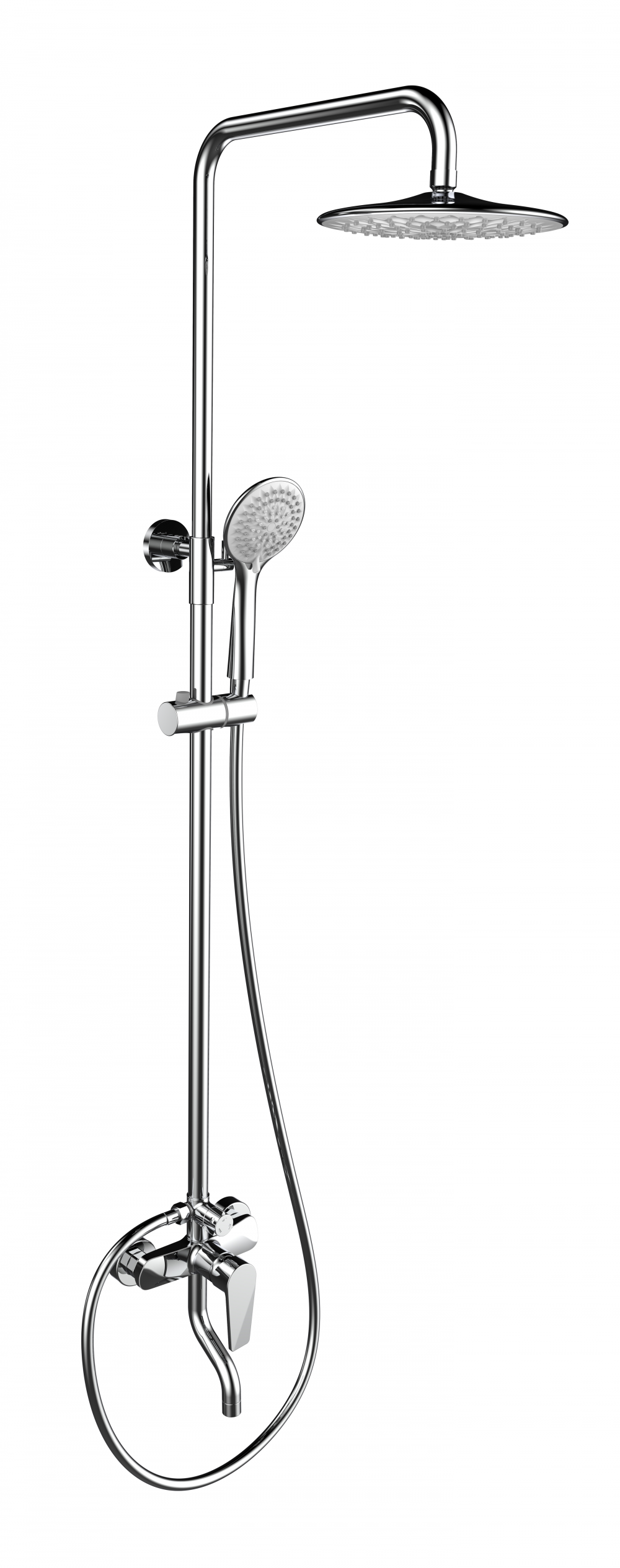 Wall Mounted Complete Shower System with Tub Spout