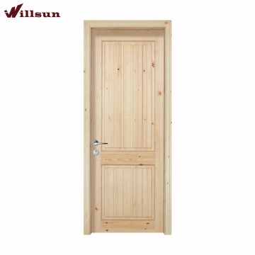 Knotty pine unfinished solid core wood interior doors