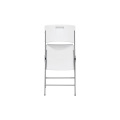 Σύγχρονη εμπορική πτυσσόμενη καρέκλα 4 πακέτο λευκό γρανίτη