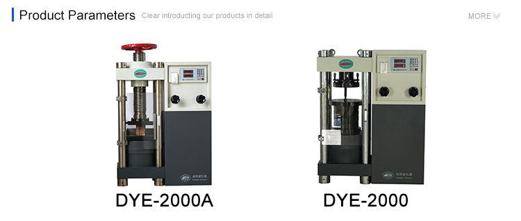 Stable cube concrete compression testing crushing machine