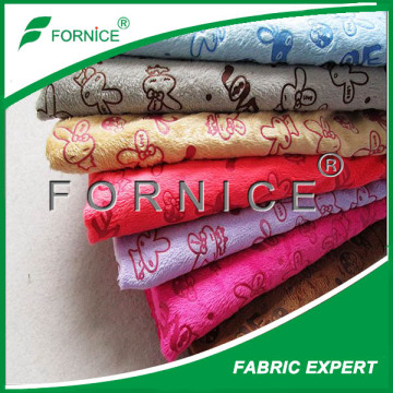 china factory polyester emboss super soft velboa