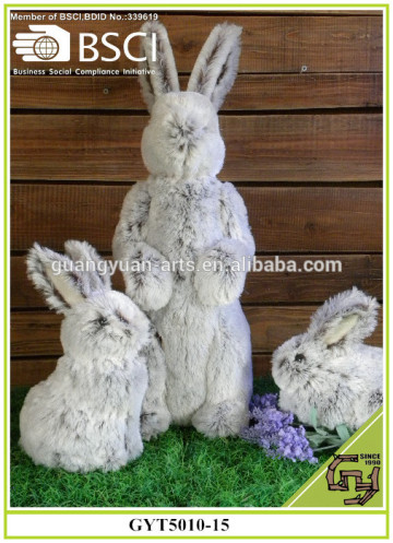 Easter fluffy long ear toy rabbit ornament