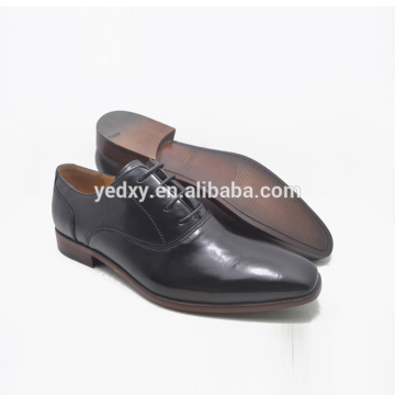 black color latest design genuine leather official shoes for men