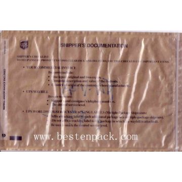 UPS flyer adhesive packing list envelope