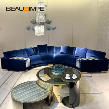 Stylish Nordic Large Semi-Circular Corner Luxury Sofas