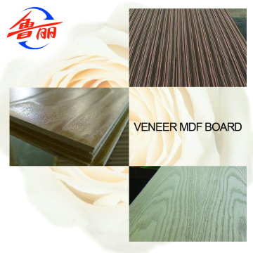 Veneered MDF board for closets and kitchens