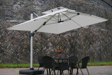 Outdoor Roman umbrella with solar lights