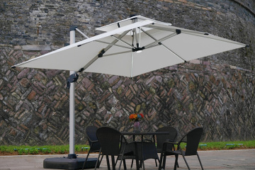 Outdoor Roman umbrella with solar lights