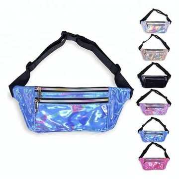 Multi-color Fashion Bum Metallic 80s Fanny Packs For Rave