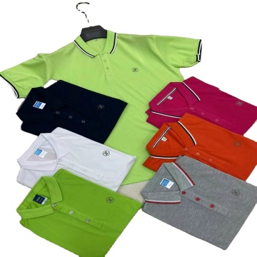 Dry Quicken Men's Workout Short Sleeve Polo Shirt with Logo Prints - Size 48-54