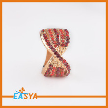 New Arrival Imitation Gold Crystal Knot Ring Design