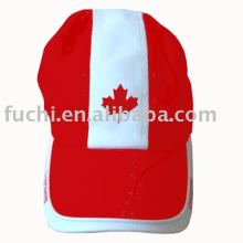 Baseball cap with Canada flag design