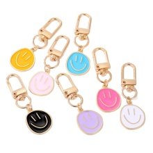 Cute Happy Smiling Face Key Chains for Women and Girls - Wholesale Metal Car Keychains