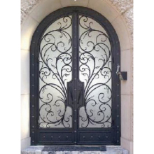 Black Casement Exterior Double Front Entrance Glass Doors