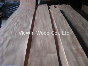 Natural Okoume Wood Veneer Sheet Crown/quarter Cut