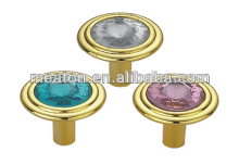 Wholesale colorful crystal knobs for furniture cabinet