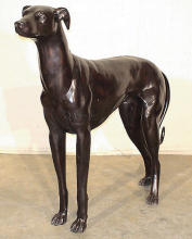 Popular Design Life Size Metal Craft Decorative Greyhound Statue