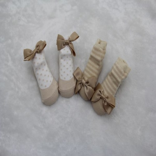 BSP-394 Good quality fashion ribbon bow cotton manufacturer socks