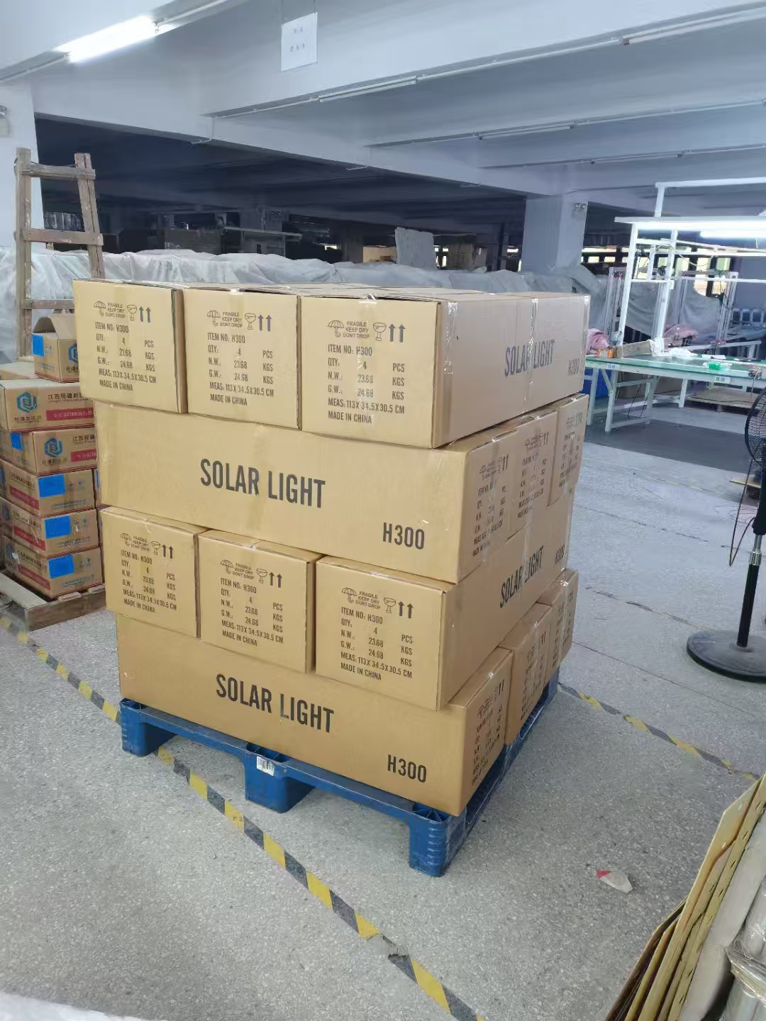 Delivery of solar street lights Delivery of solar street lights