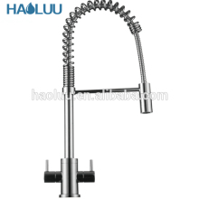 Double Handle Pullout Brass Kitchen Faucet HL92001