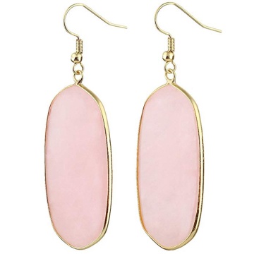 Natural crystal healing stone earrings for women and girls