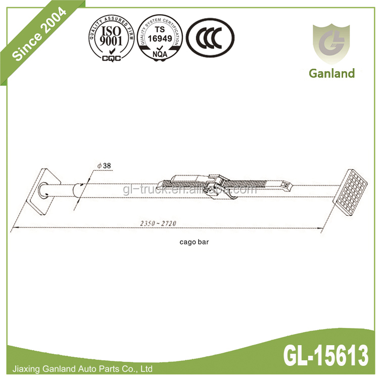 GL-15613A Adjustable Track Load Lock Aluminum Cargo Control Ratchet Cargo Bar