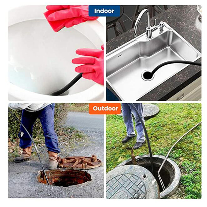 Universal Hose Drain Pipe High Pressure Hose Tube Unblocking Set with Adapter for K Pressure Washers