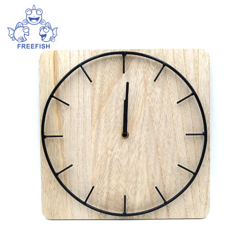 Placa de arame para relógio de parede de madeira