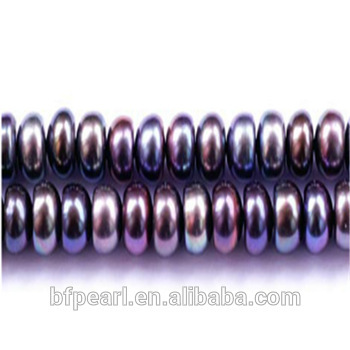 7-8mm Black Button Shaped Real Natural Cultured Pearls Price
