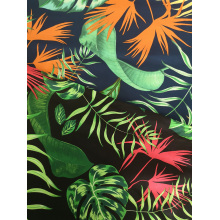 Tropical Leaves Rayon Challis 30S Air-jet Printing Fabric